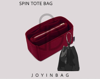 Organizador Spin Tote – Inserto de fieltro para bolso con bolsillo con cremallera, 36 colores