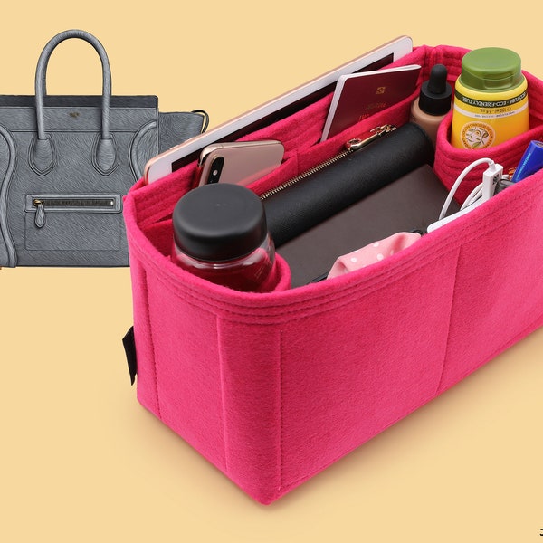 Purse Organizer for Cel. Luggage Designer Handbags | Bag Organizer Insert | Tote Bag Organizer | Tote Bag Liner | Handbag Insert