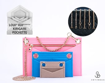 Sarah Wallet Conversion Kit (with Zipper Bag & O Rings) / Sarah Felt Insert With Chain / Organizer Pochette Conversion Kit With Chain - UK
