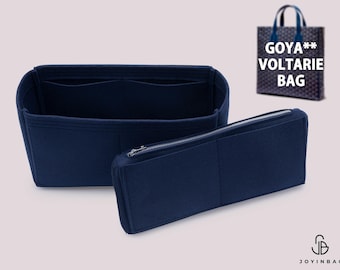 Customizable Voltaire Bag Organizer, Purse Organizer with Zip Pockets, Perfect for Size - Gold or Silver Zipper Options