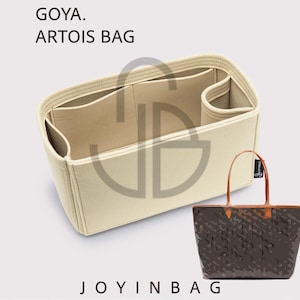 Artois Tote Bag Organizer Felt Insert with Bottle Holder and External Pocket