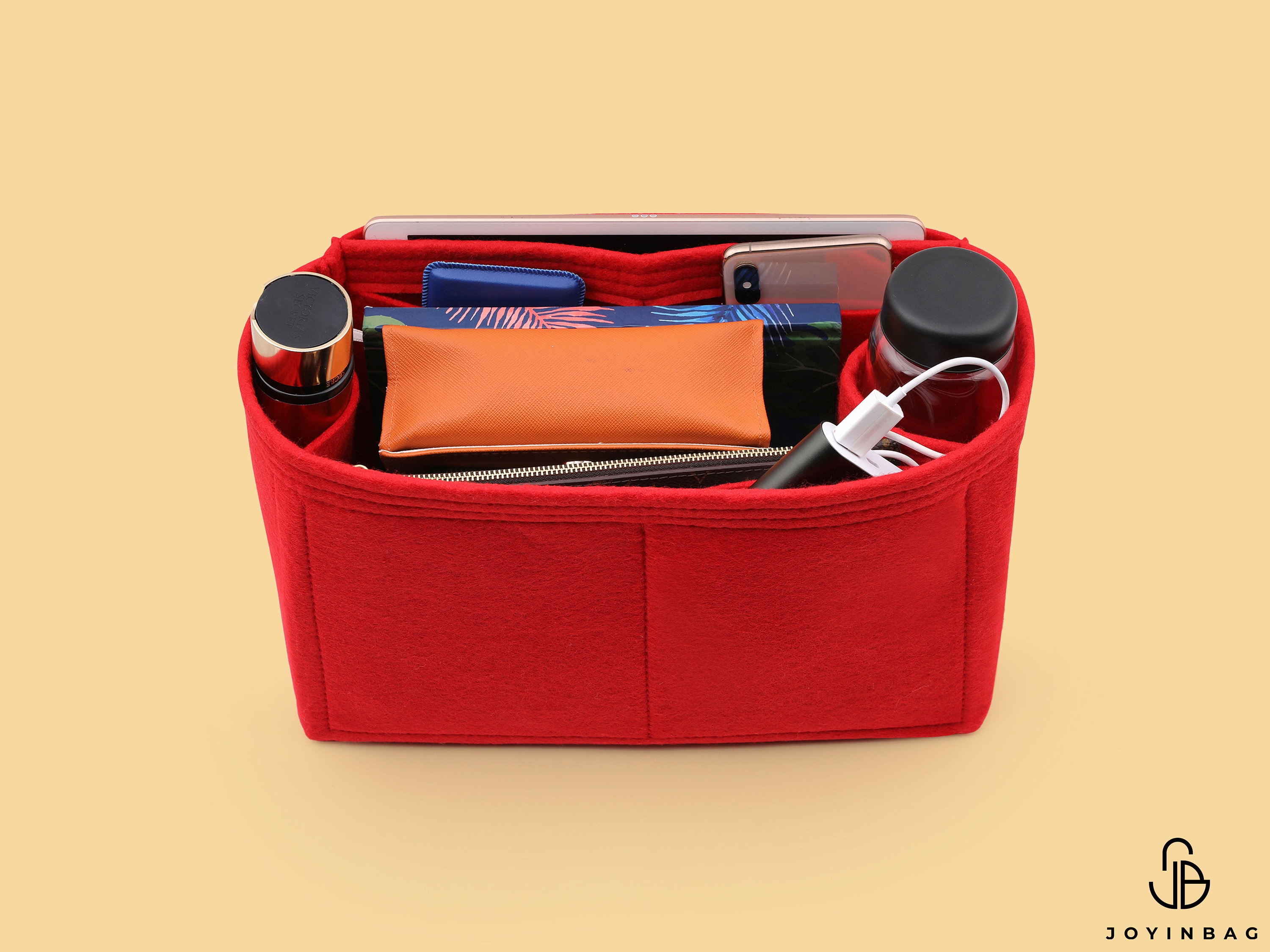 WADORN 3 Stile Organizer per Inserti in Feltro per Borsa, Kit di Conversione per Portafogli Pochette Fodera per Inserto per Borsa Mini Busta con Occhielli Inserto di Conversione per Portafoglio, Rosa