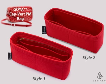 Custom Cap-Vert PM Handbag Organizer - Felt Bag Insert with Zipper, Adjustable Pockets, Durable & Stylish, Variety of Colors
