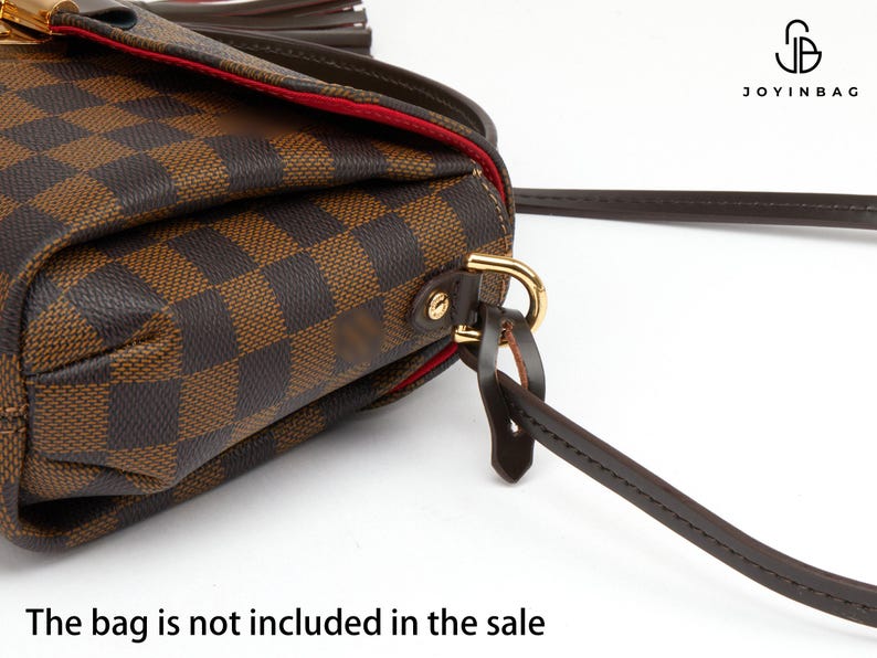 Vachetta Bag Strap, Real Leather Replacement Strap for Designer Purse, Fine Leather Strap with Stitching & Pull-Through Attachment Tab image 6