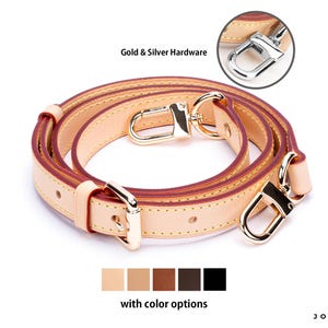 Vachetta Leather Bag Strap: Adjustable, Crossbody Purse Strap - Perfect Vachetta Strap for Speedy, Alma, Neverfull - Patina Aging Process