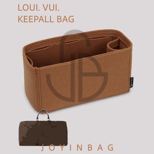 Organizador de bolsa Keepall, organizador de feltro para sacola com bolsos e porta-garrafas.