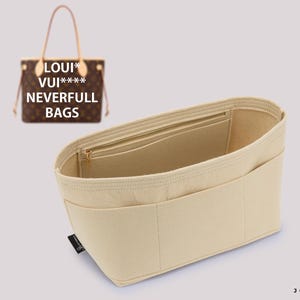 Purse Organizer For Neverfull PM MM GM | Tote Bag Organizer | Designer Handbag Organizer | Bag Liner | Purse Insert | Purse Storage