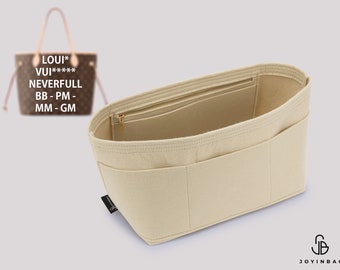 Custom Felt Tote Bag Organizer for Neverfull bb PM MM GM - Select Gold & Silver Zipper