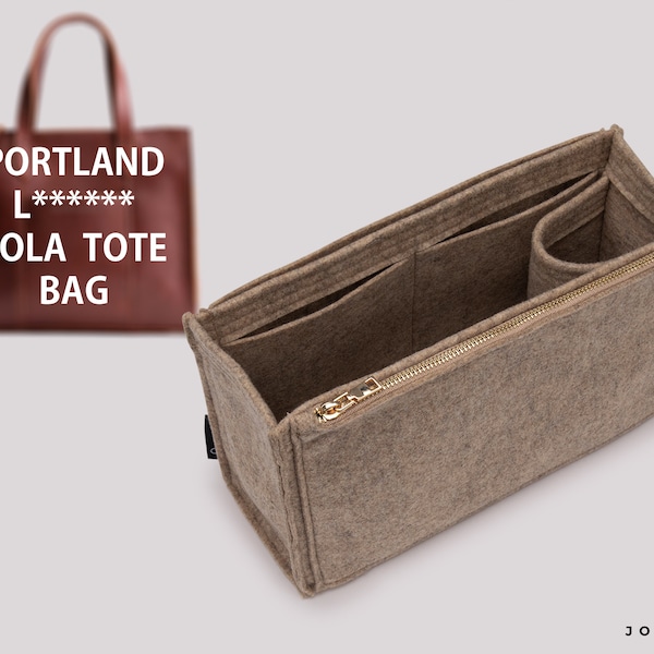 Handmade Lola Tota Bag Organizer: Perfect for Portland L. Bag – Felt Purse Insert with Multiple Pockets for Ultimate Organization