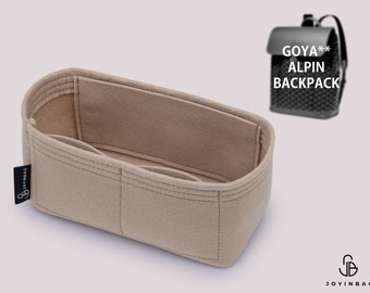 Organizador de mochila premium para Alpin Mini y Alpin MM, con forma de bolso de fieltro personalizada y bolsillos con cremallera, ajuste a medida de Joyinbag®