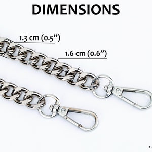 Premium Clutch Bag Chain - Replacement Purse Chain, High-Quality Purse Chain Strap – Versatile & Customizable – Gold, Silver, Black image 2