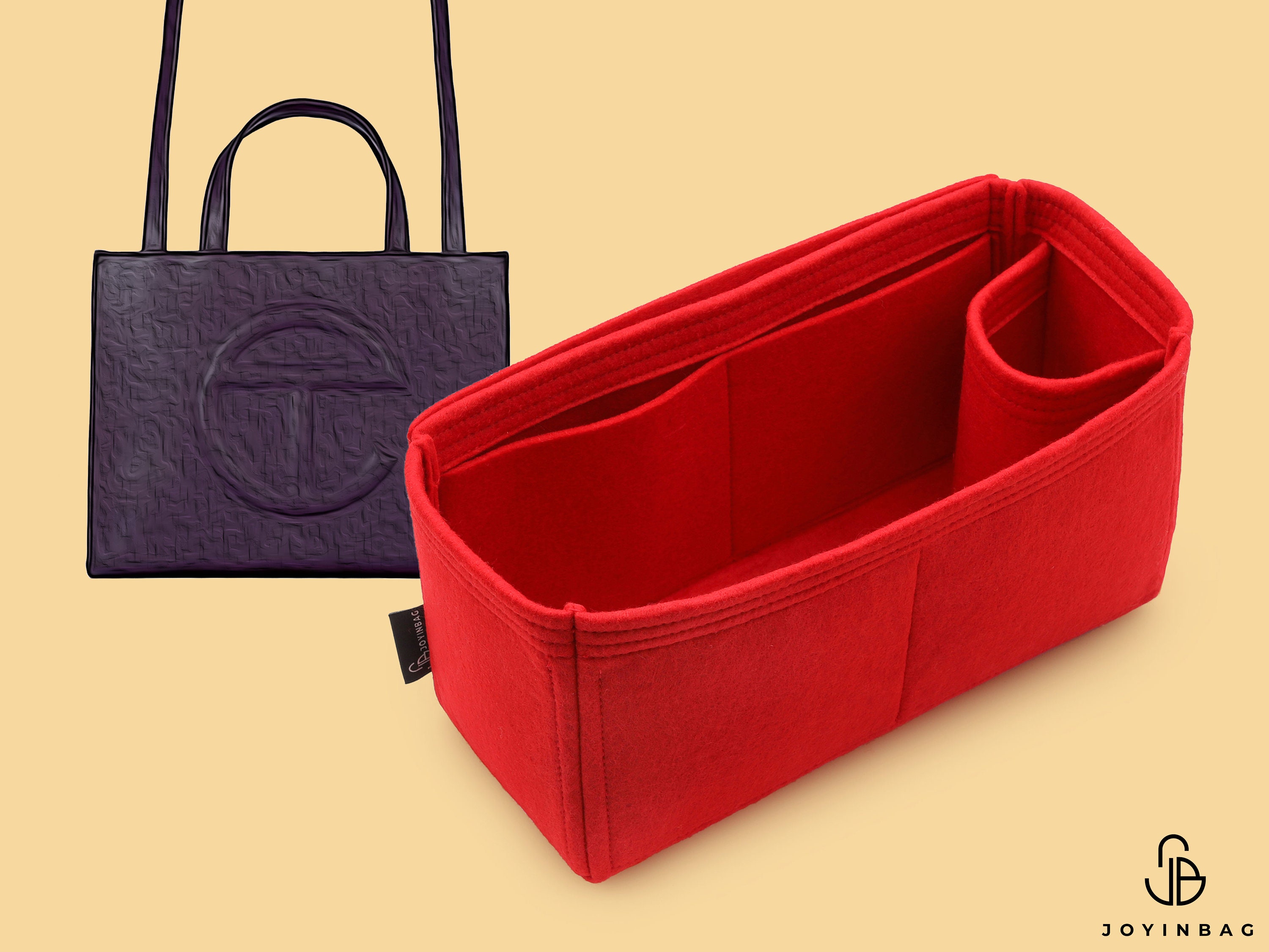 Purse Organizer for Telfar Shopping Bag Tote Bag Organizer Designer Handbag  Organizer Bag Liner Purse Insert Purse Storage 