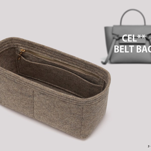 Felt Belt Bag Organizer for Pico, Nano, Micro Belt Bags | Handbag Insert with Pockets | Customizable Zipper Pocket | Joyinbag®