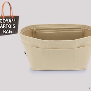 Artois PM MM GM Bag Organizer Felt Insert With Zipper Pocket