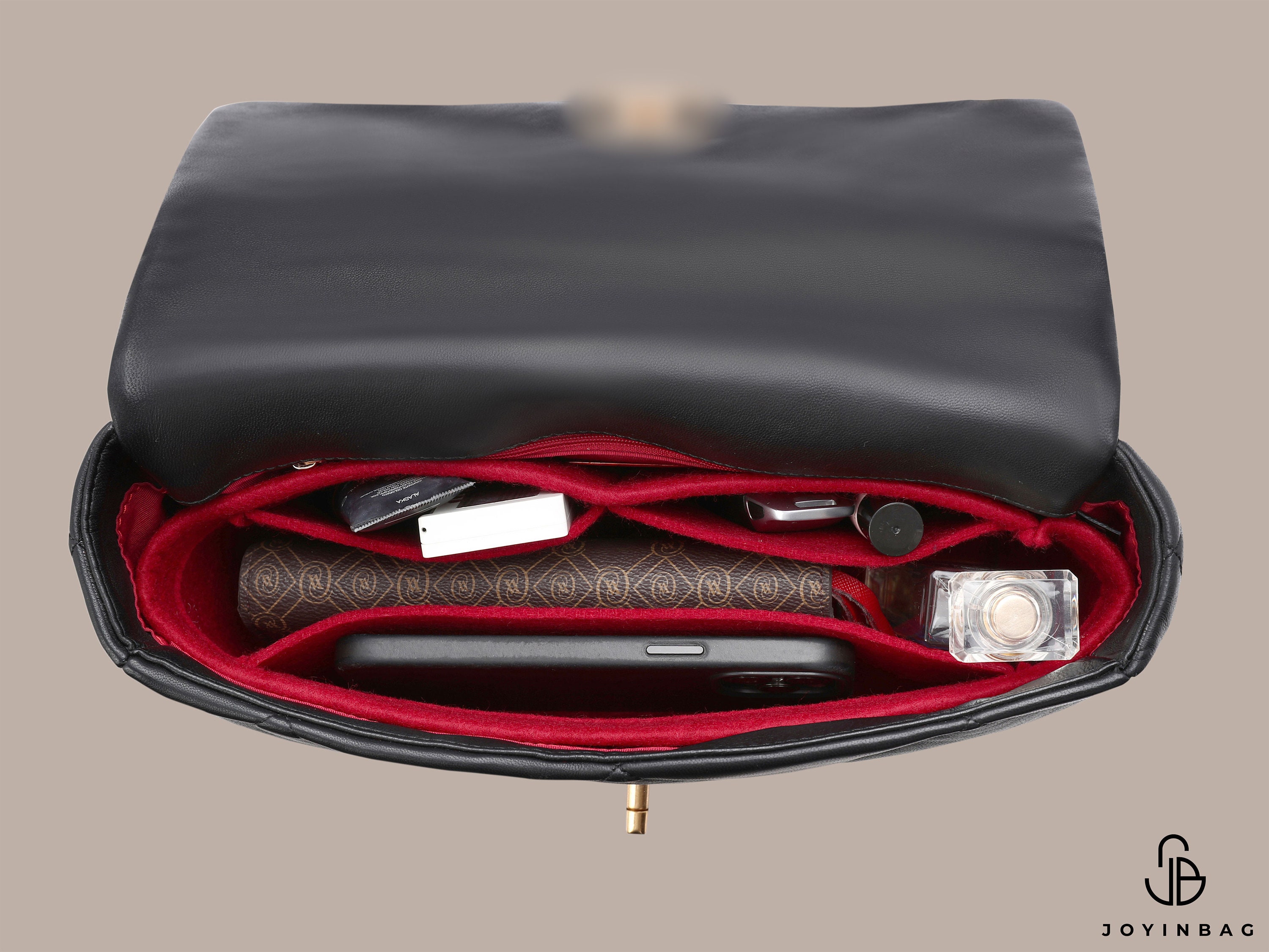 3-1/ CHA-19-L) Bag Organizer for CHA 19 Large (30cm) Flap Bag