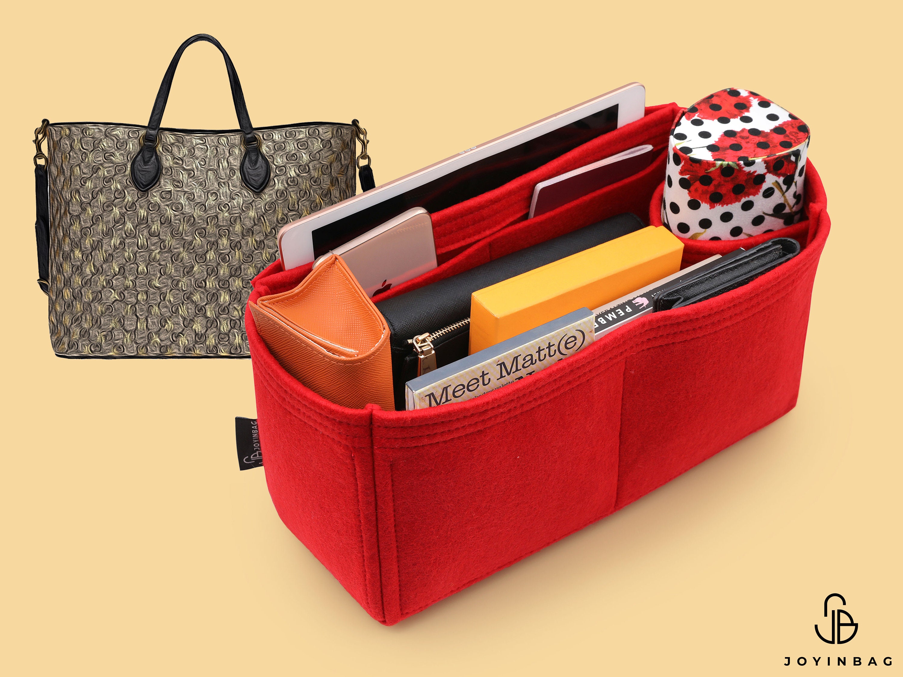  Zoomoni Premium Bag Organizer for Goyard Voltaire (Handmade/20  Color Options) [Purse Organiser, Liner, Insert, Shaper] : Handmade Products