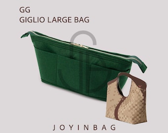 Giglio Large Felt Bag Organizer with Zipper Closure