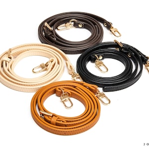 Adjustable Leather Strap, Replacement Bag Strap for Designer Purse, Clip-On Real Leather Handbag Conversion Strap