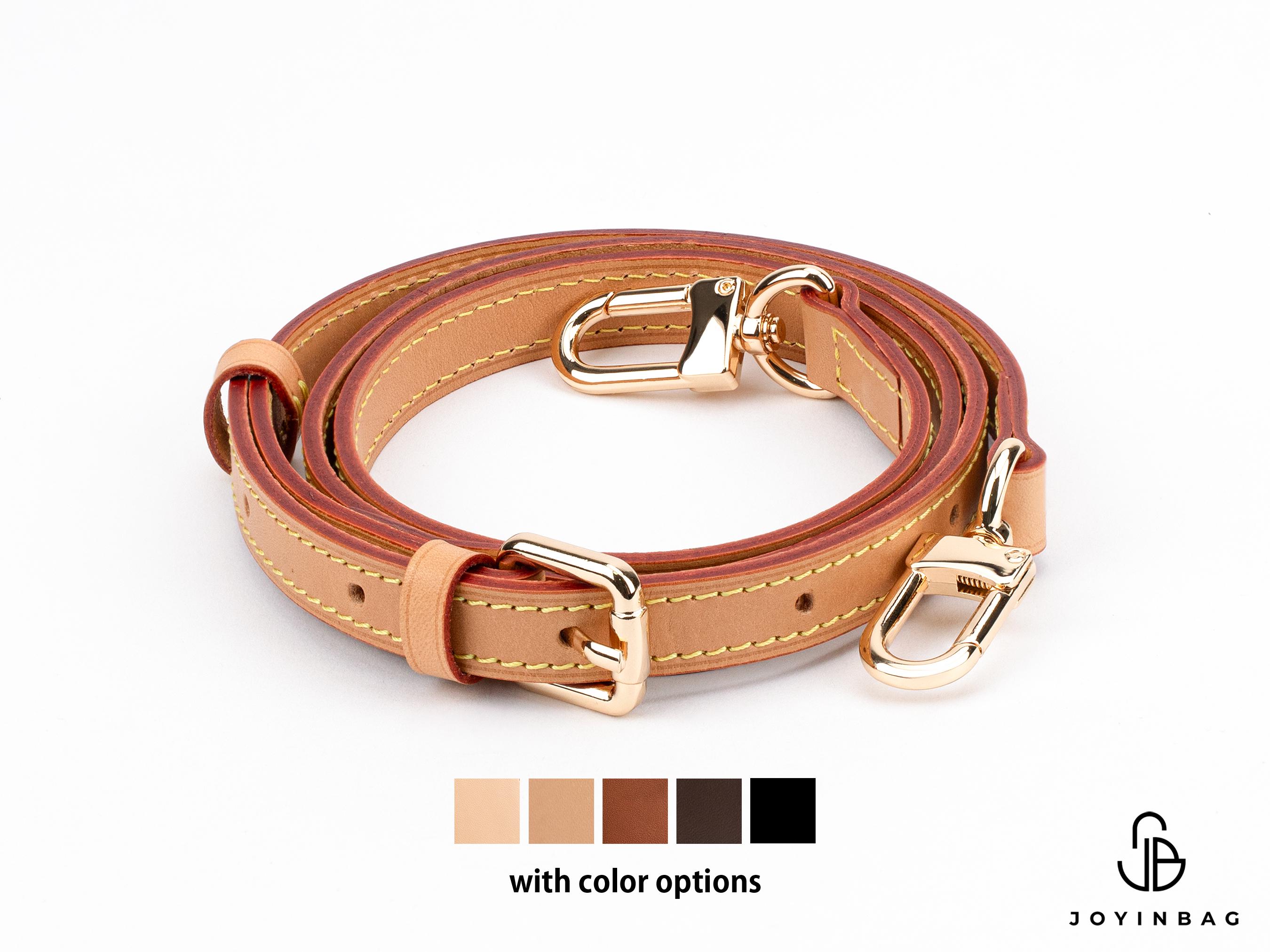 Adjustable Vachetta Leather Crossbody Strap for Handbags 