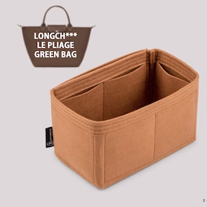 Purse Organizer For Le Pliage Green Bags | Tote Bag Organizer | Designer Handbag Organizer | Green M Backpack Insert