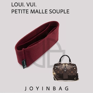 Purse Organizer For Petite Malle Souple Bag | Tote Bag Organizer | Designer Handbag Organizer | Bag Liner | Purse Insert | Purse Storage