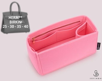Birkin 25 30 35 40 Bag Organizer Insert, Felt Liner with Bottle Holder