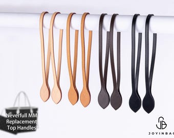 Tracolla di ricambio in vacchetta per borsa Neverfull - Kit in pelle di alta qualità con corda da cucito - Soluzione fai da te per manici e tracolle Neverfull
