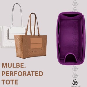 Handmade Perforated Tote Bag Organizer: Perfect for XL Perforated Tote – Felt Purse Insert with Multiple Pockets for Ultimate Organization