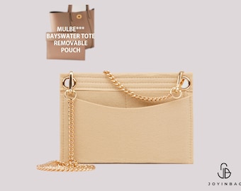 Mulb. Bayswater Tote Removable Pouch Conversion Kit Organizer with Eyelets - Chain Included  | Clutch Insert | Clutch Organizer