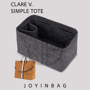 Clare V. Tote Bag Organizer Insert, 2mm Felt Purse Liner for Simple Tote and Bateau