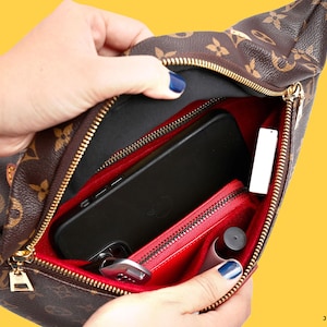 Filz-Organizer-Einsatz für Bauchtaschen mit Reißverschlusstasche und individuellen Farboptionen