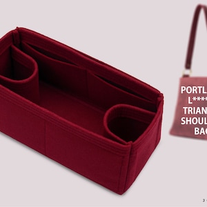 Handmade Triangle Shoulder Bag Organizer: Perfect for Portland L. Bag – Felt Purse Insert with Multiple Pockets for Ultimate Organization