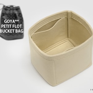 Petit Flot Bucket Bag Organizer, Felt Insert Purse Organizer, Custom Bag Insert Shaper, Tote Bag Liner with Storage Pockets, Purse Insert