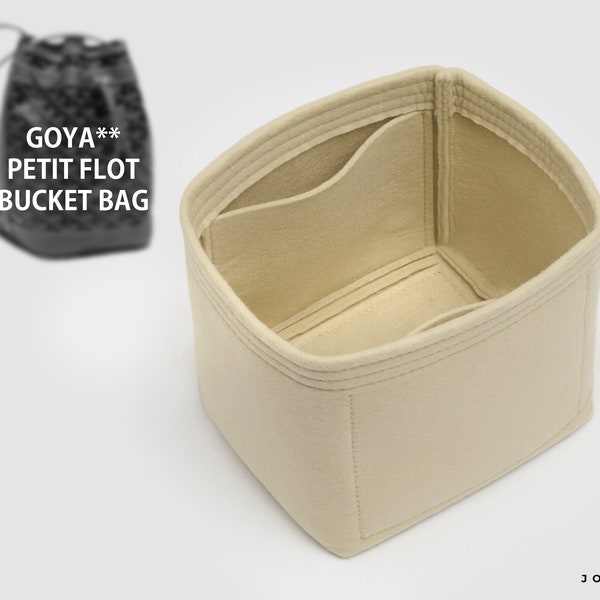 Petit Flot Bucket Bag Organizer, Felt Insert Purse Organizer, Custom Bag Insert Shaper, Tote Bag Liner with Storage Pockets, Purse Insert