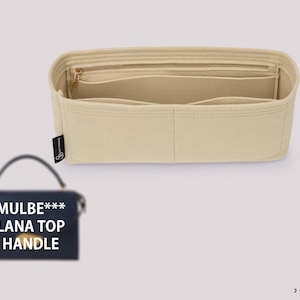 Lana Top Handle Bag Felt Insert & Purse Organizer - High-Quality Felt, Perfect Match - Pockets for Ultimate Organization
