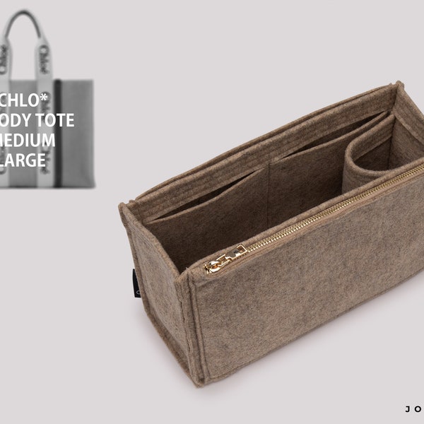 Customizable Woody Tote Insert: High-Quality Felt Organizer for Large/Medium Woody Totes, Perfect for Designer Handbags