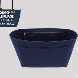 Le Pliage Energy Handväska Organizer Filtinsats med Blixtlåsficka