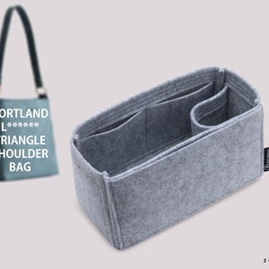 Handmade Triangle Shoulder Bag Organizer: Perfect for Portland L. Bag – Felt Purse Insert with Multiple Pockets for Ultimate Organization
