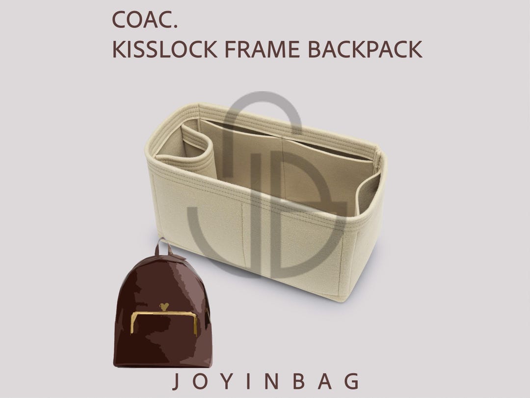 Insertable Backpack Frame Kisslock Frame Backpack Organizer | Felt Insert With 5 Inside Pockets ...