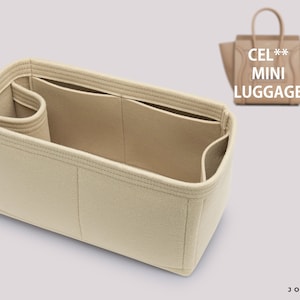 Handbag Organizer For Luggage Mini Bag | Tote Bag Organizer | Designer Purse Organizer | Bag Liner | Purse Insert | Purse Storage