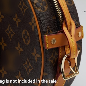 Vachetta Bag Strap, Real Leather Replacement Strap for Designer Purse, Fine Leather Strap with Stitching & Pull-Through Attachment Tab image 8