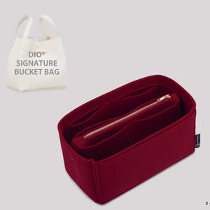 Purse Organizer For Signature Bucket Bag | Tote Bag Organizer | Designer Handbag Organizer | Bag Liner | Purse Insert | Purse Storage