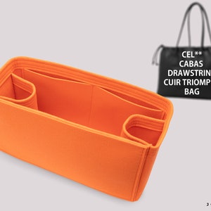 Handbag Organizer For Cabas Drawstring Cuir Triomphe | Tote Bag Organizer | Designer Purse Organizer | Bag Liner | Purse Insert