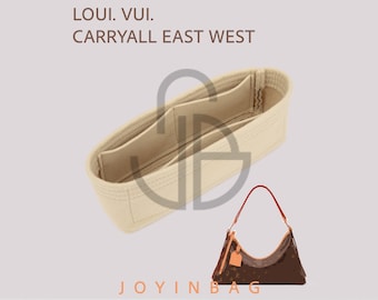 Organizador de bolsos CarryAll East West con inserto de fieltro y tres bolsillos interiores