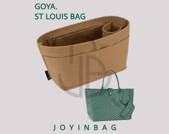 St. Louis Felt Purse Organizer Insert, 2mm Handbag Liner with Bottle Holder and Zipper