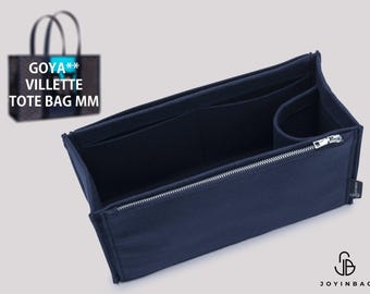 Personalizowany organizer do torebki Villette Tote MM z filcu, organizer do torebki z kieszeniami na zamek błyskawiczny, idealny do rozmiaru – zamek błyskawiczny w kolorze złotym lub srebrnym