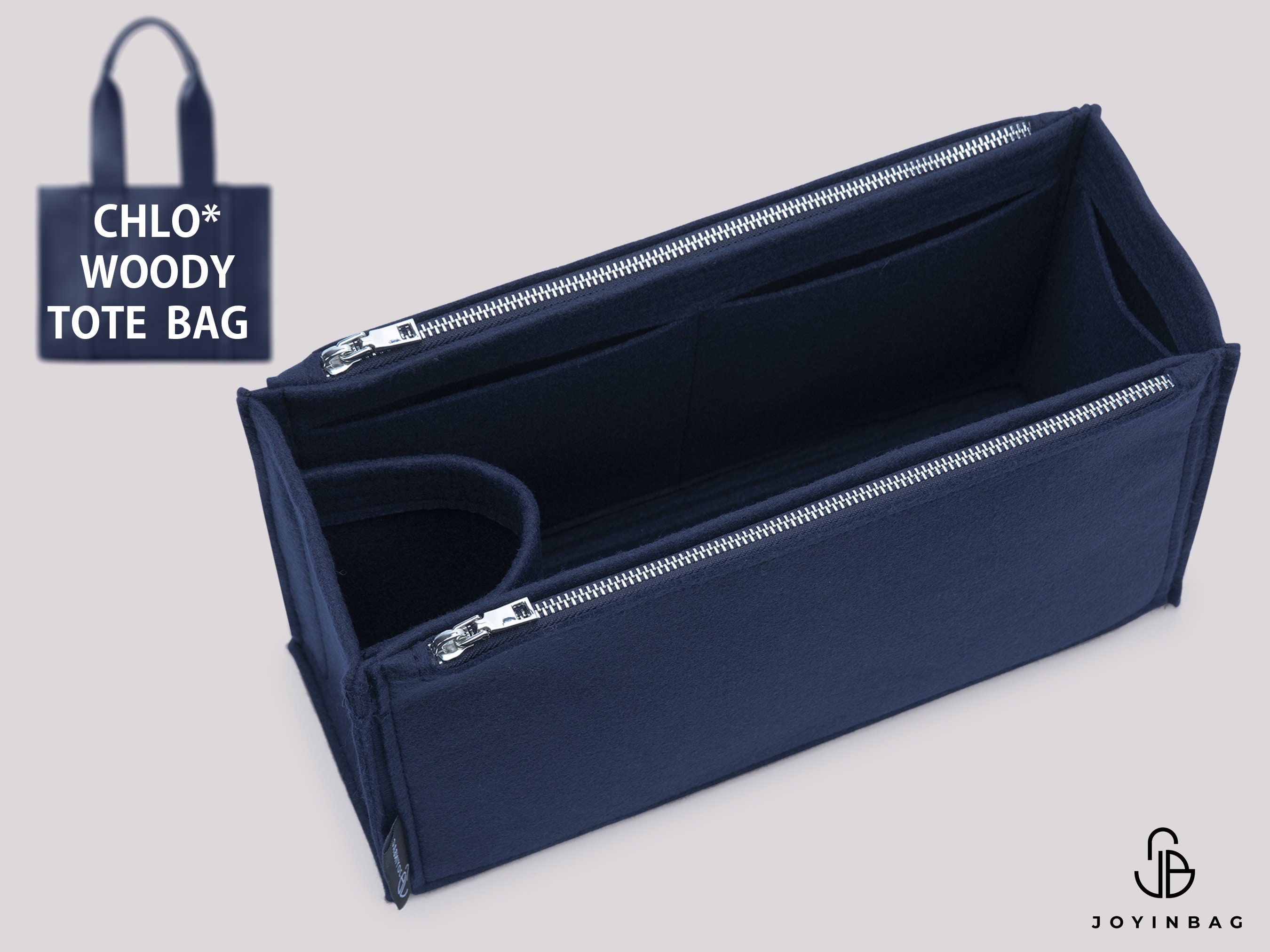 Lckaey purse organizer for chloe woody tote bag insert large medium Small  wallet Felt organizer 1015Beige-M
