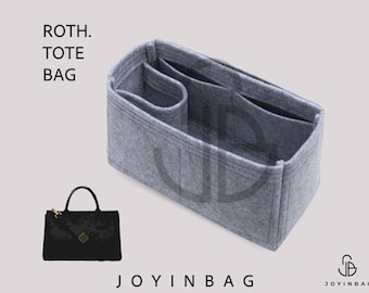 Felt Tote Bag Organizer: Designer Handbag Insert with Bottle Holder