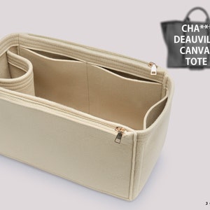 Deauville Canvas Organizer, Handbag Organizer, Purse Insert, Canvas Tote Bag Insert, Felt Bag Organizer, Tote Bag Organizer, Purse Storage