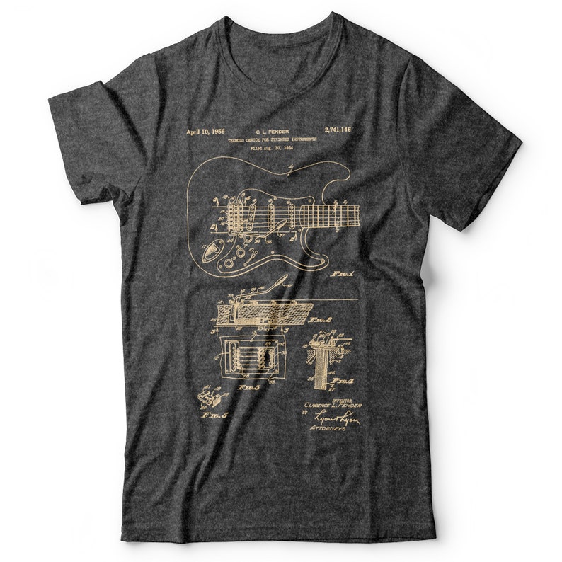 Guitar Shirt Men Patent Guitar T Shirt Guitar T Shirt Etsy